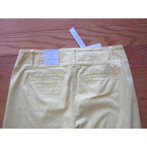 New w Tags, Talbots Pale Yellow New England Chino Pants Size 4 - Picture 4 of 6